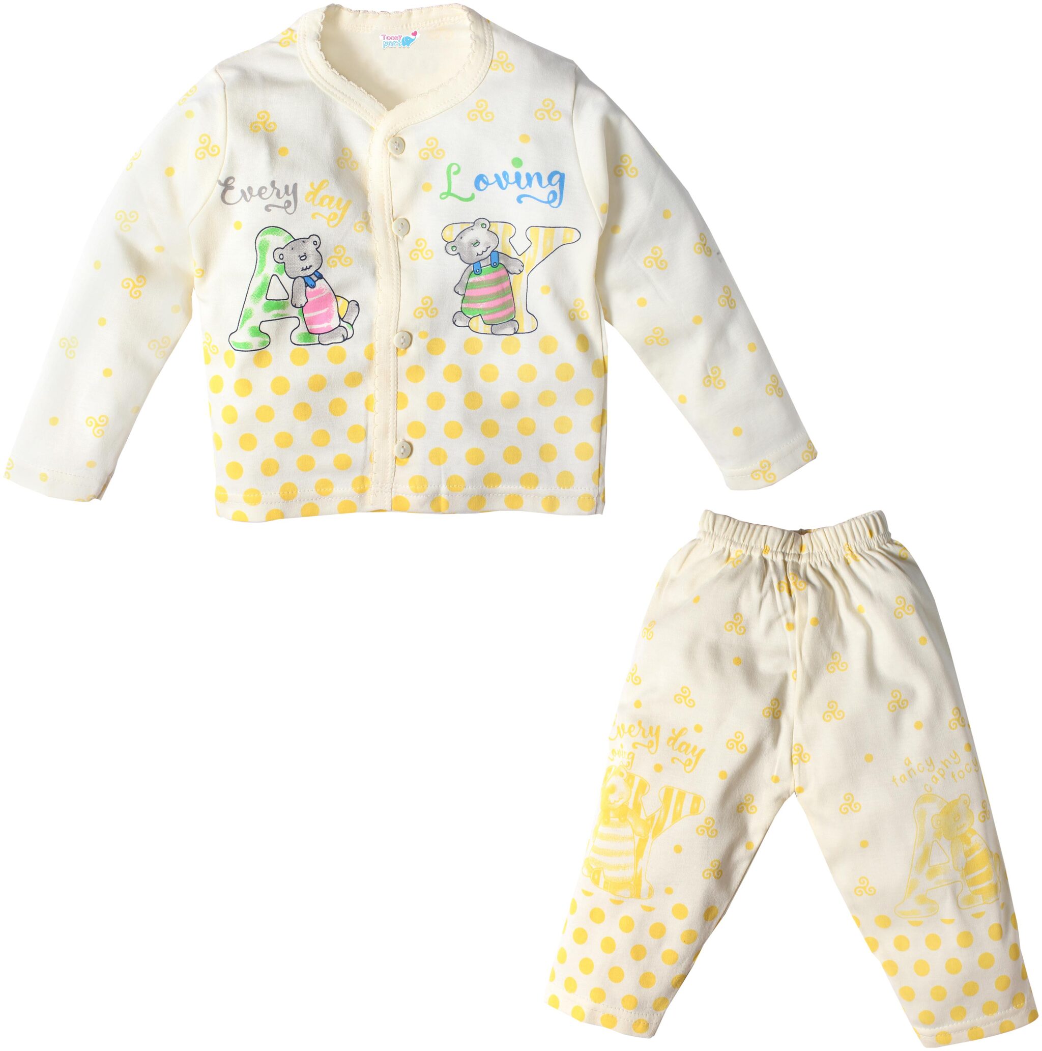 

TOONYPORT Unisex Top bottom set - Yellow