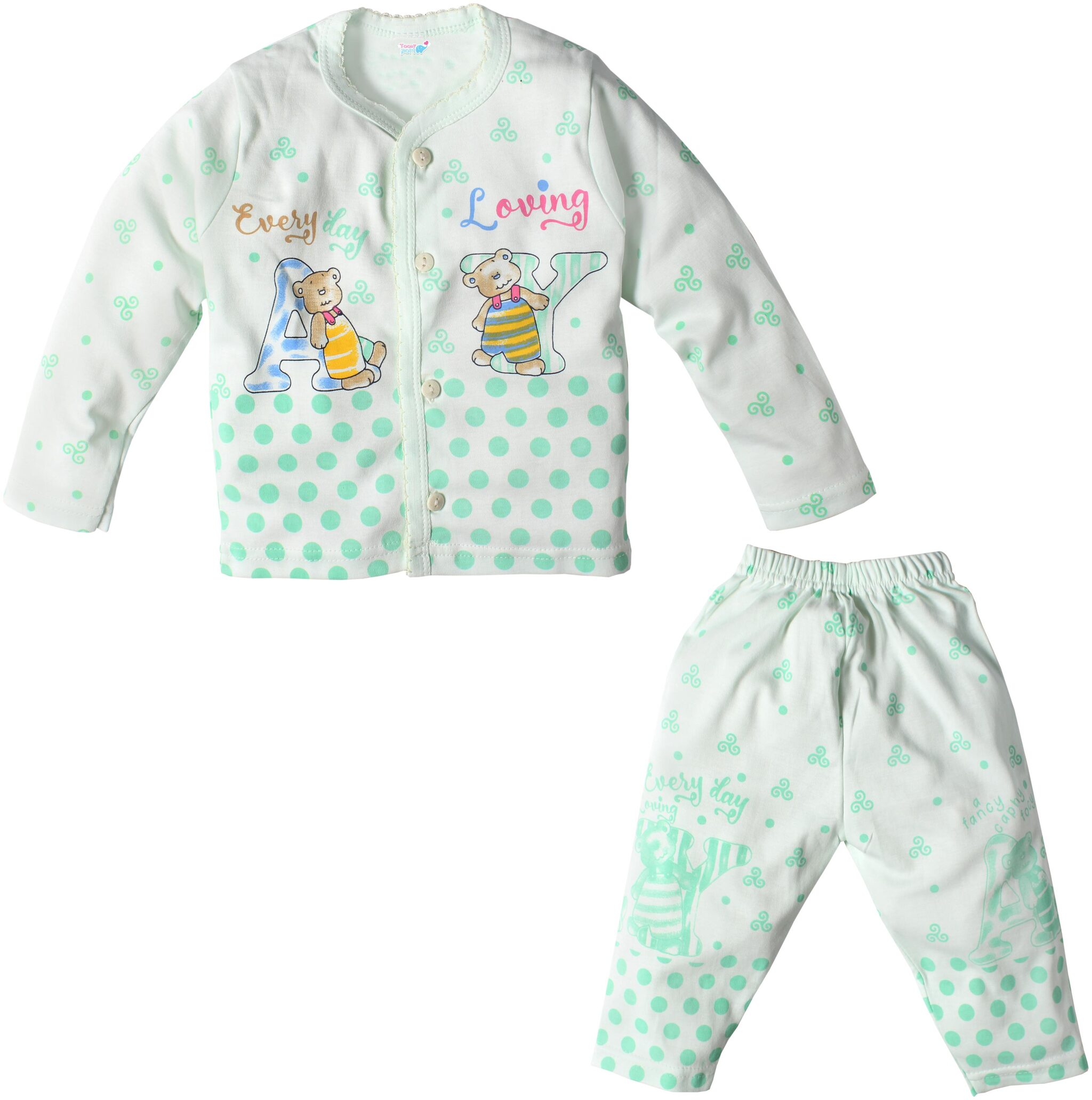 

TOONYPORT Unisex Top bottom set - Green