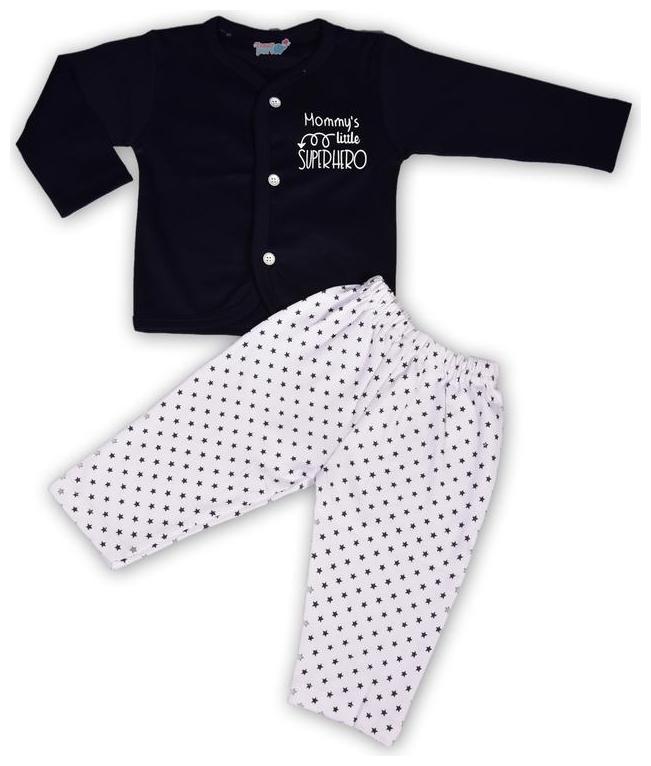 

TOONYPORT Baby boy Top bottom set - Blue White