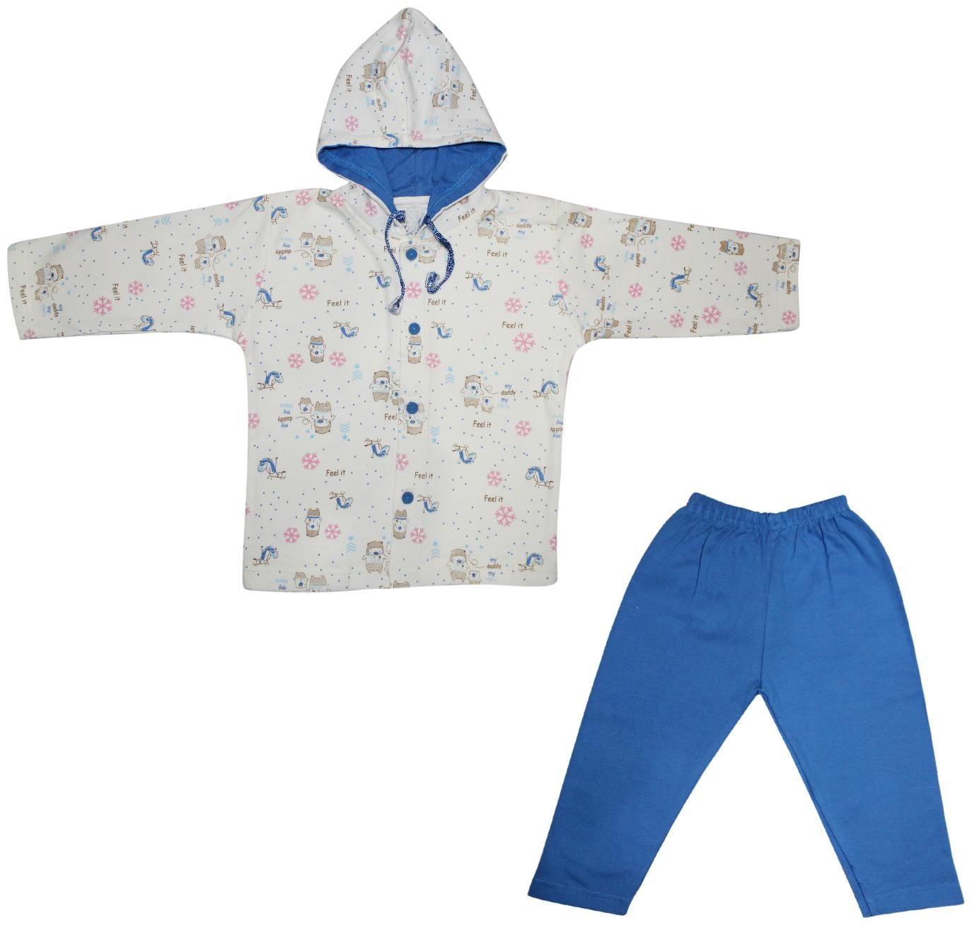 

TOONYPORT Baby boy Top bottom set - Blue White