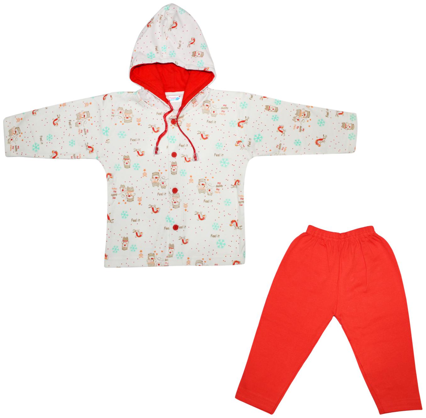 

TOONYPORT Baby boy Top bottom set - Red White