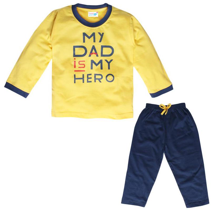 

TOONYPORT Baby boy Top bottom set - Yellow Blue