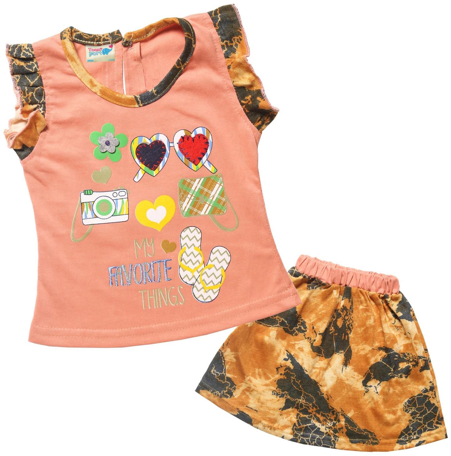 

TOONYPORT Baby girl Top bottom set - Orange
