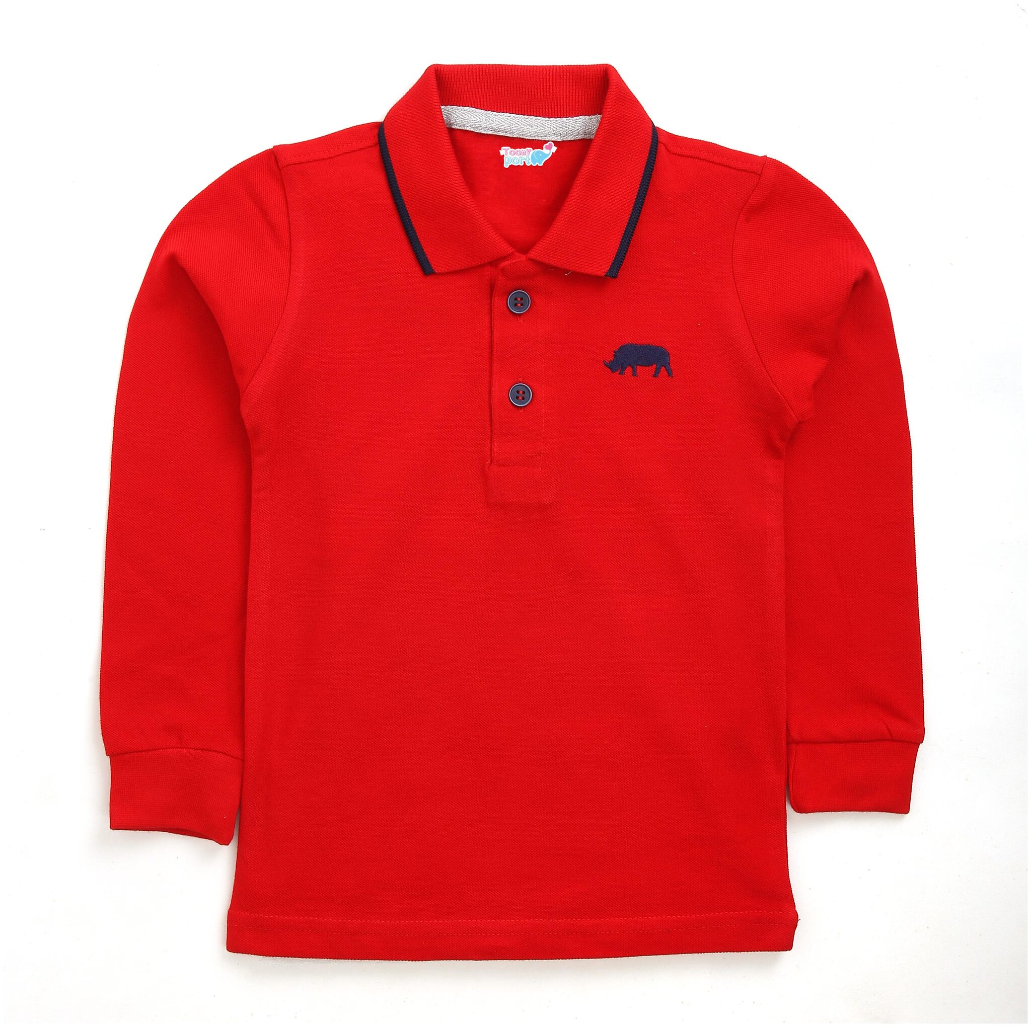 

TOONYPORT Boy Cotton blend Solid T-shirt - Red