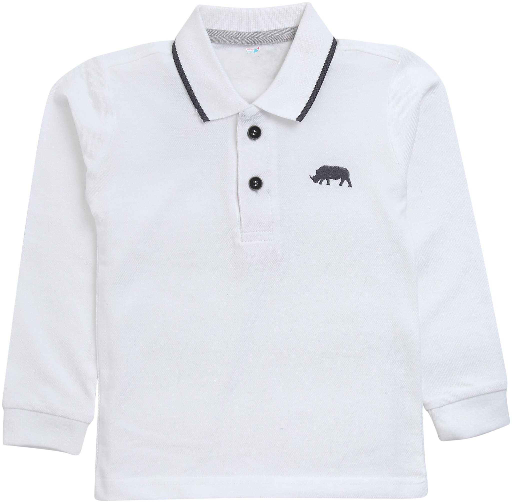 

TOONYPORT Boy Cotton blend Solid T-shirt - White