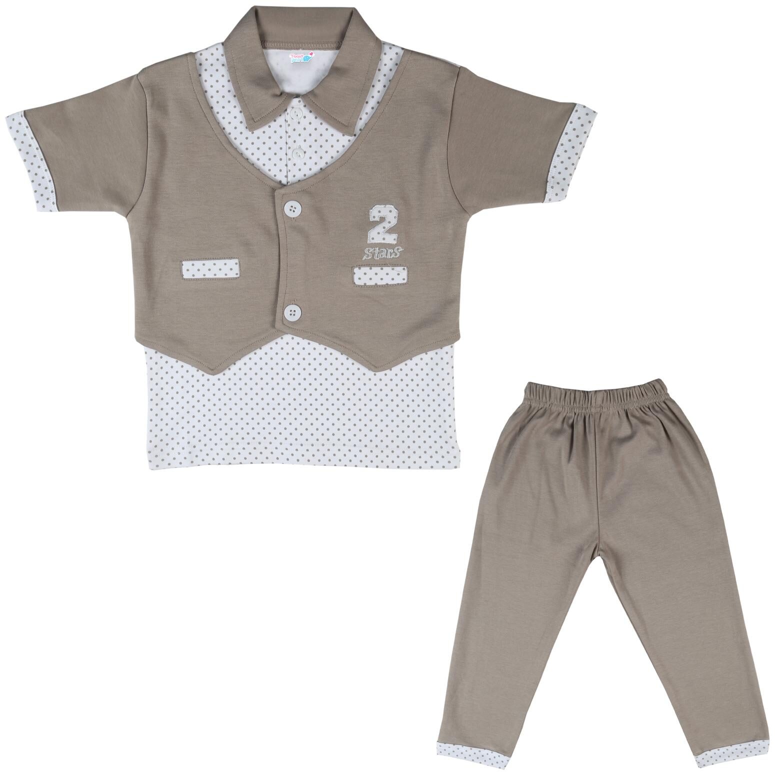 

TOONYPORT Baby boy Top bottom set - Grey White