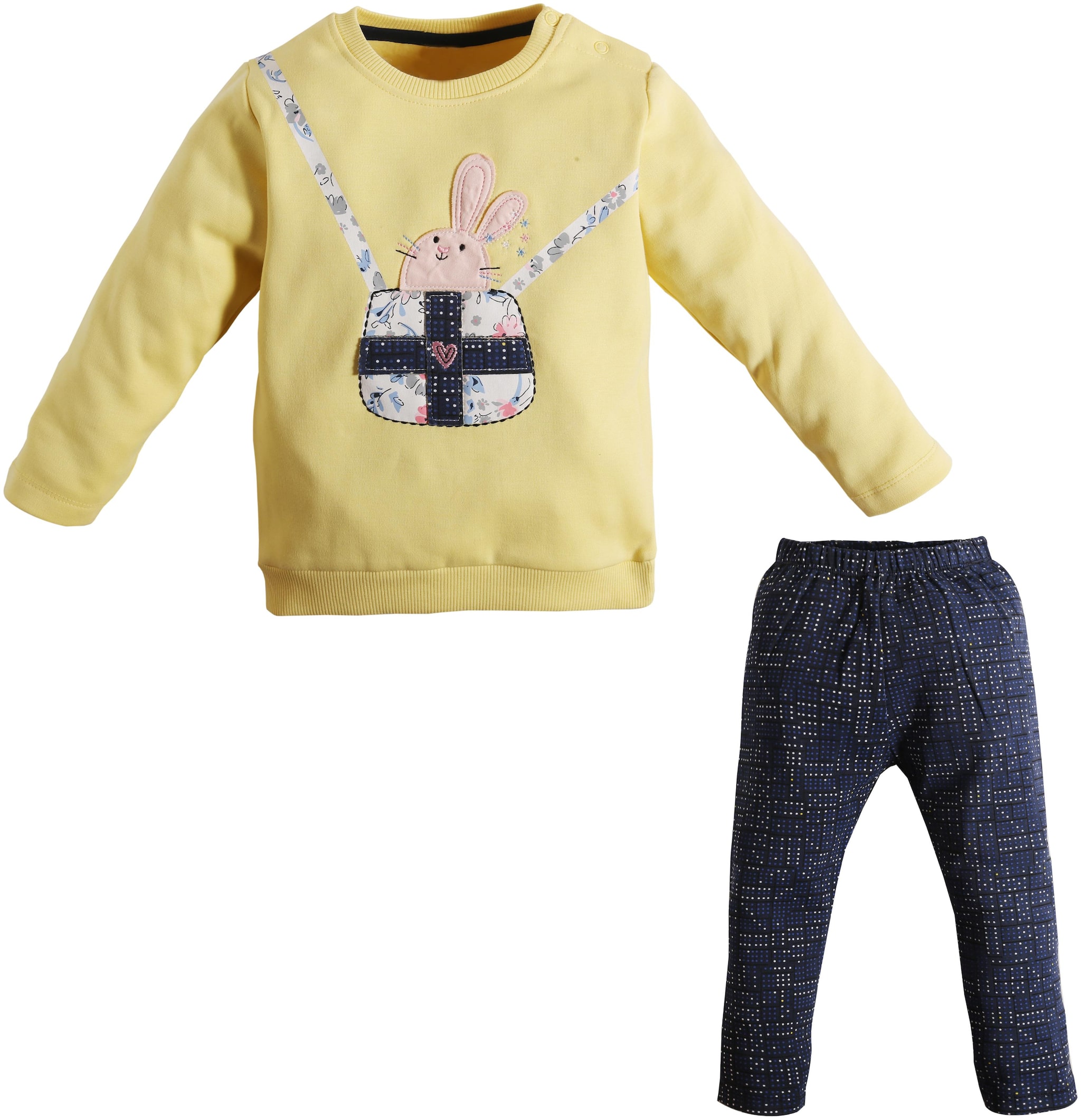 

TOONYPORT Baby girl Top bottom set - Yellow Blue