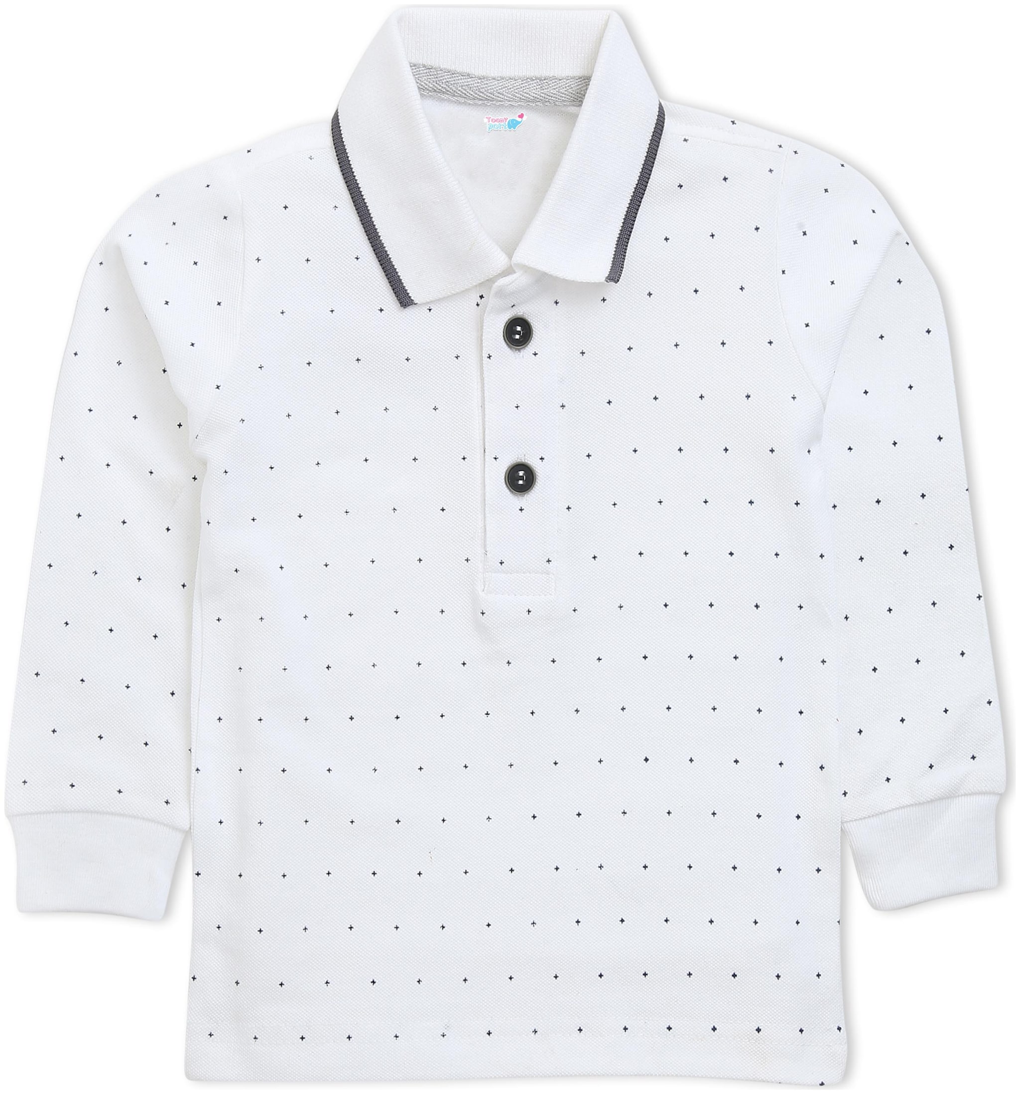 

TOONYPORT Boy Cotton blend Printed T-shirt - White