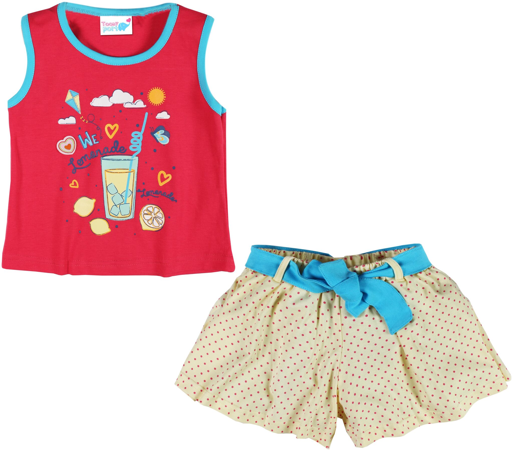 

TOONYPORT Baby girl Top bottom set - Pink Beige