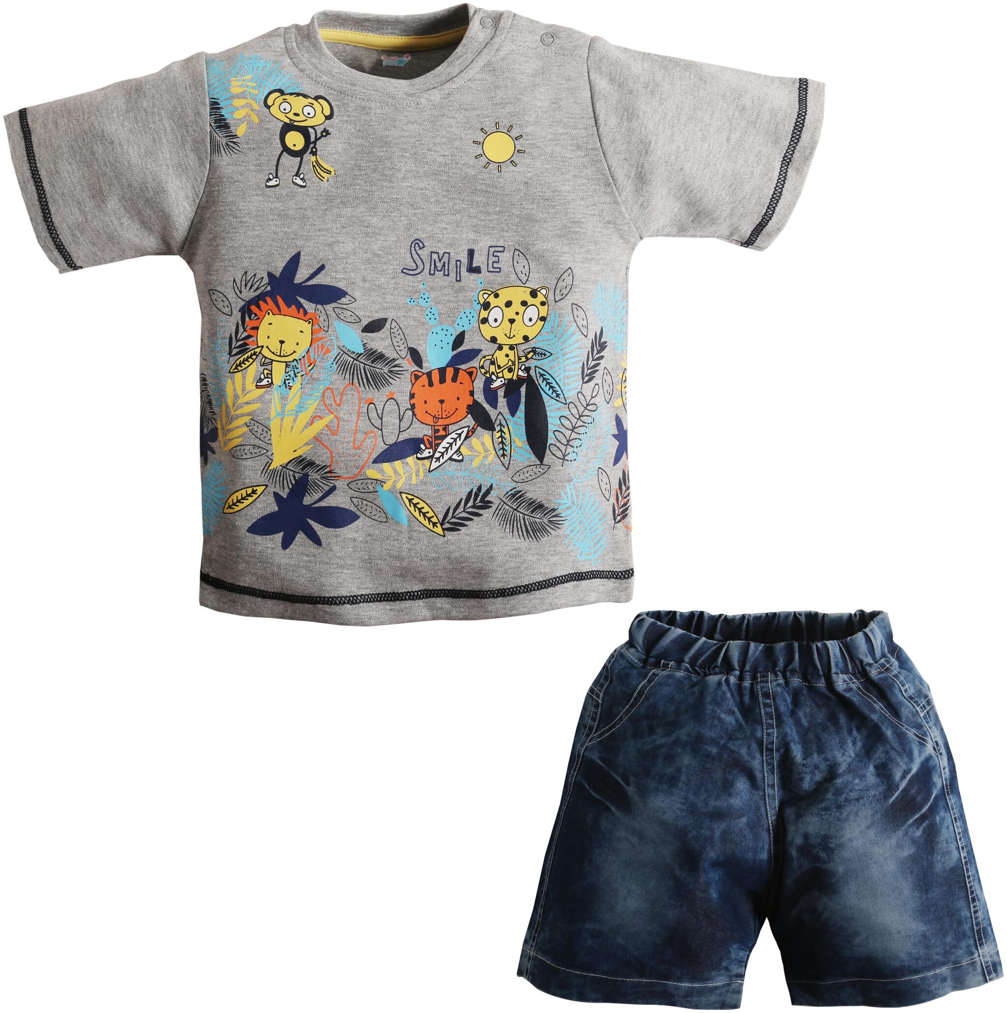 

TOONYPORT Baby boy Top bottom set - Grey