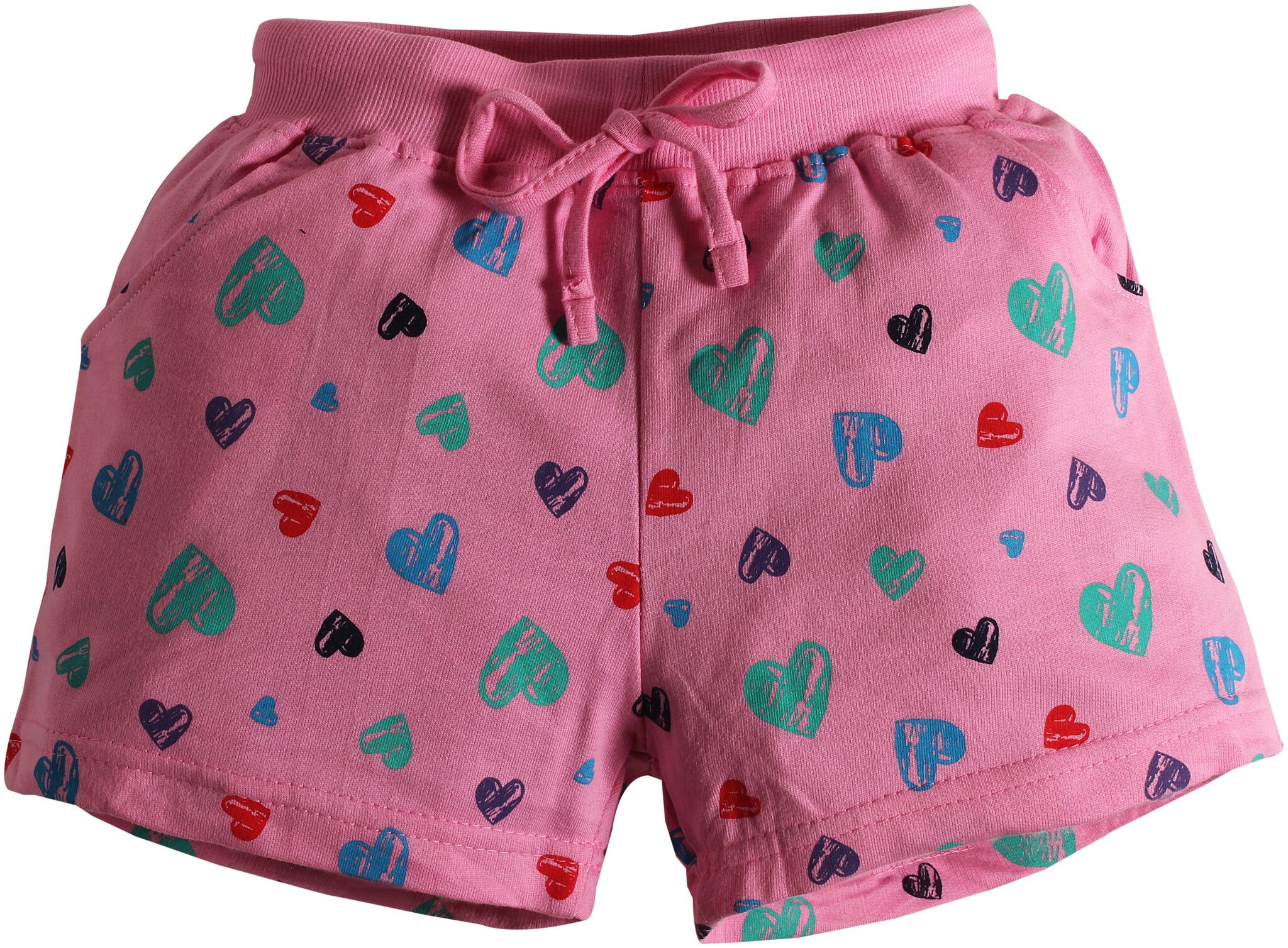 

TOONYPORT Girl Cotton blend Printed Regular shorts - Pink