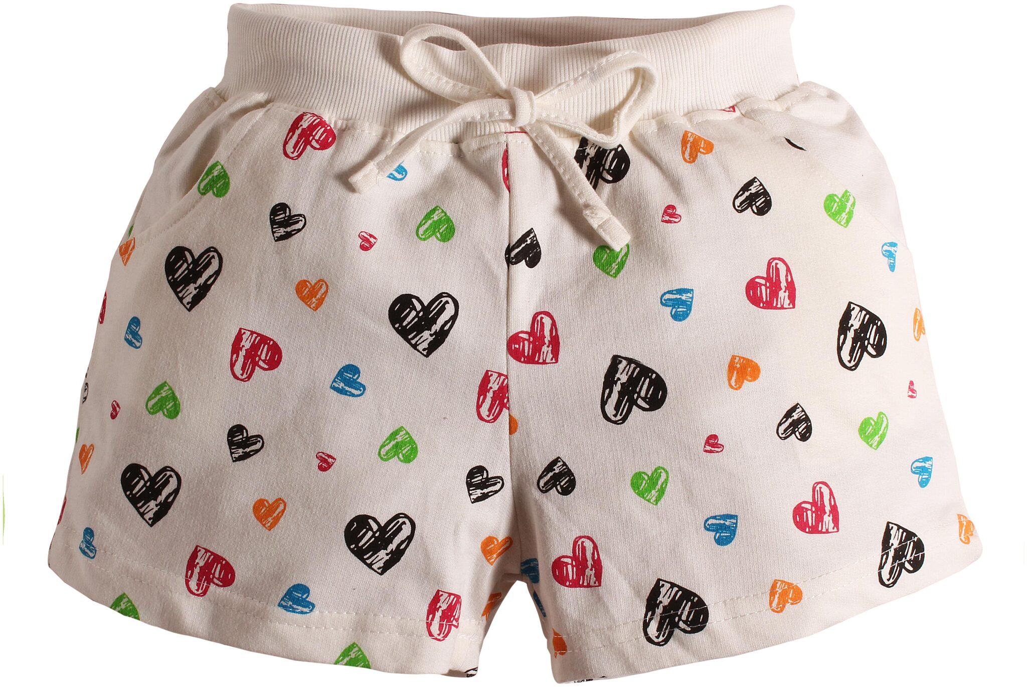 

TOONYPORT Girl Cotton blend Printed Regular shorts - White