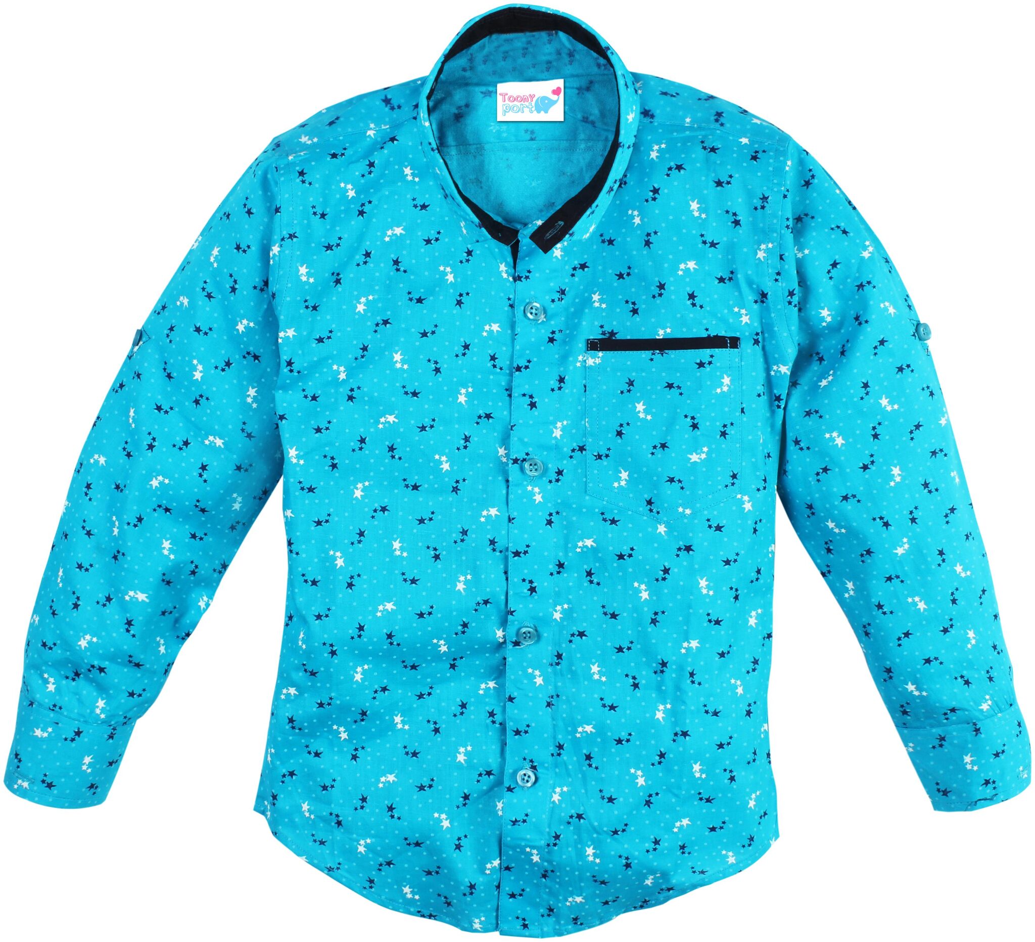 

TOONYPORT Cotton Printed Shirt for Baby Boy - Blue