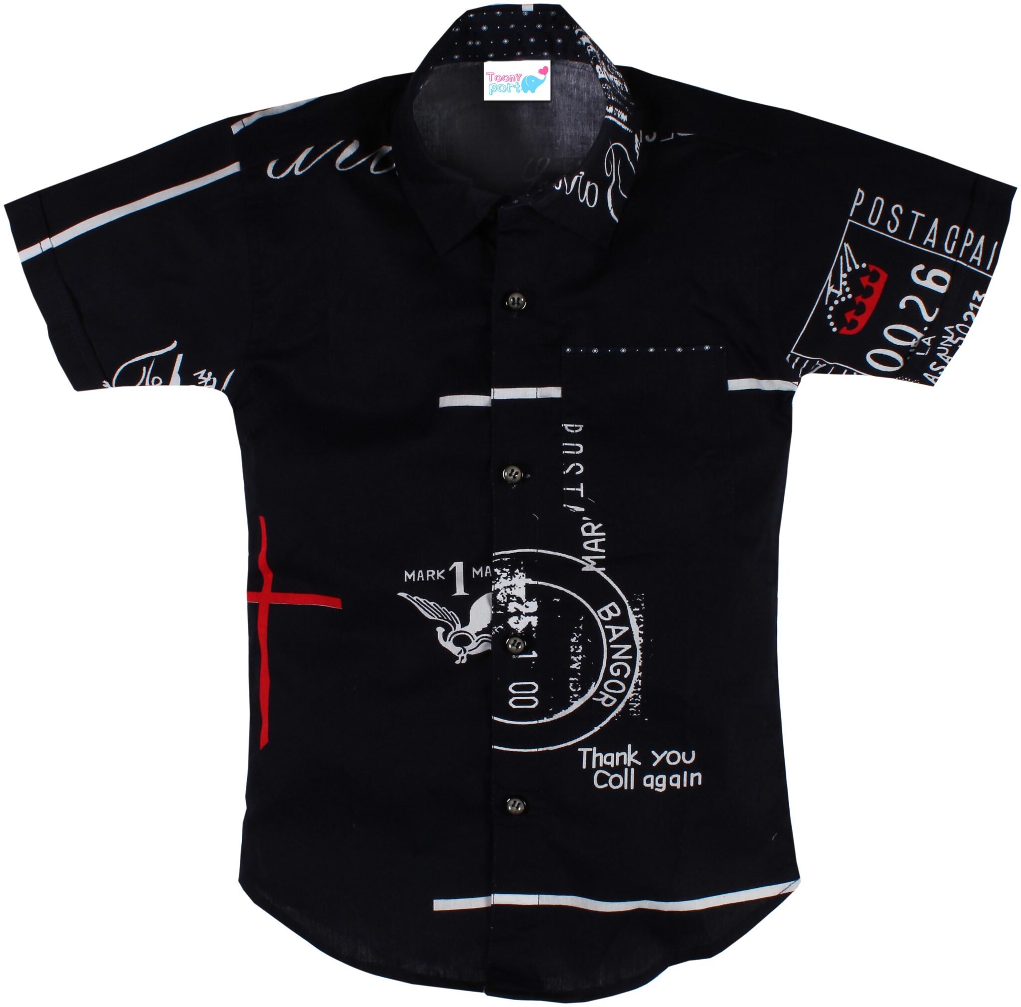 

TOONYPORT Cotton Printed Shirt for Baby Boy - Blue