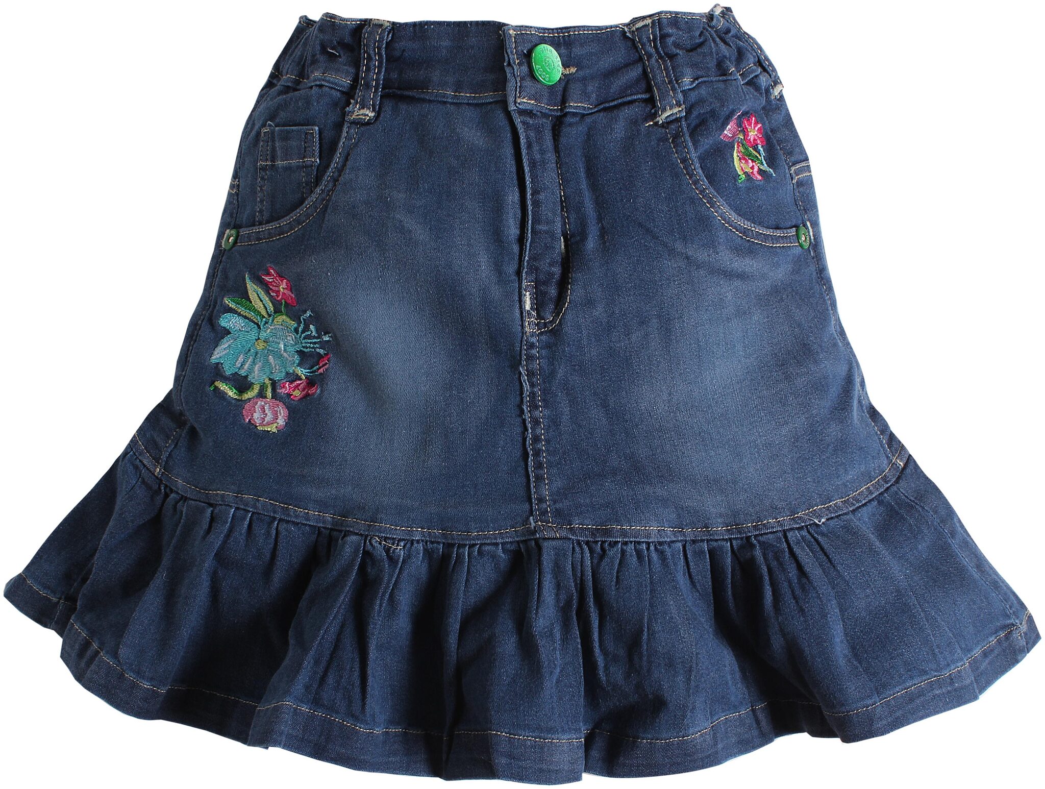 

TOONYPORT Baby girl Denim Solid Skirt - Blue