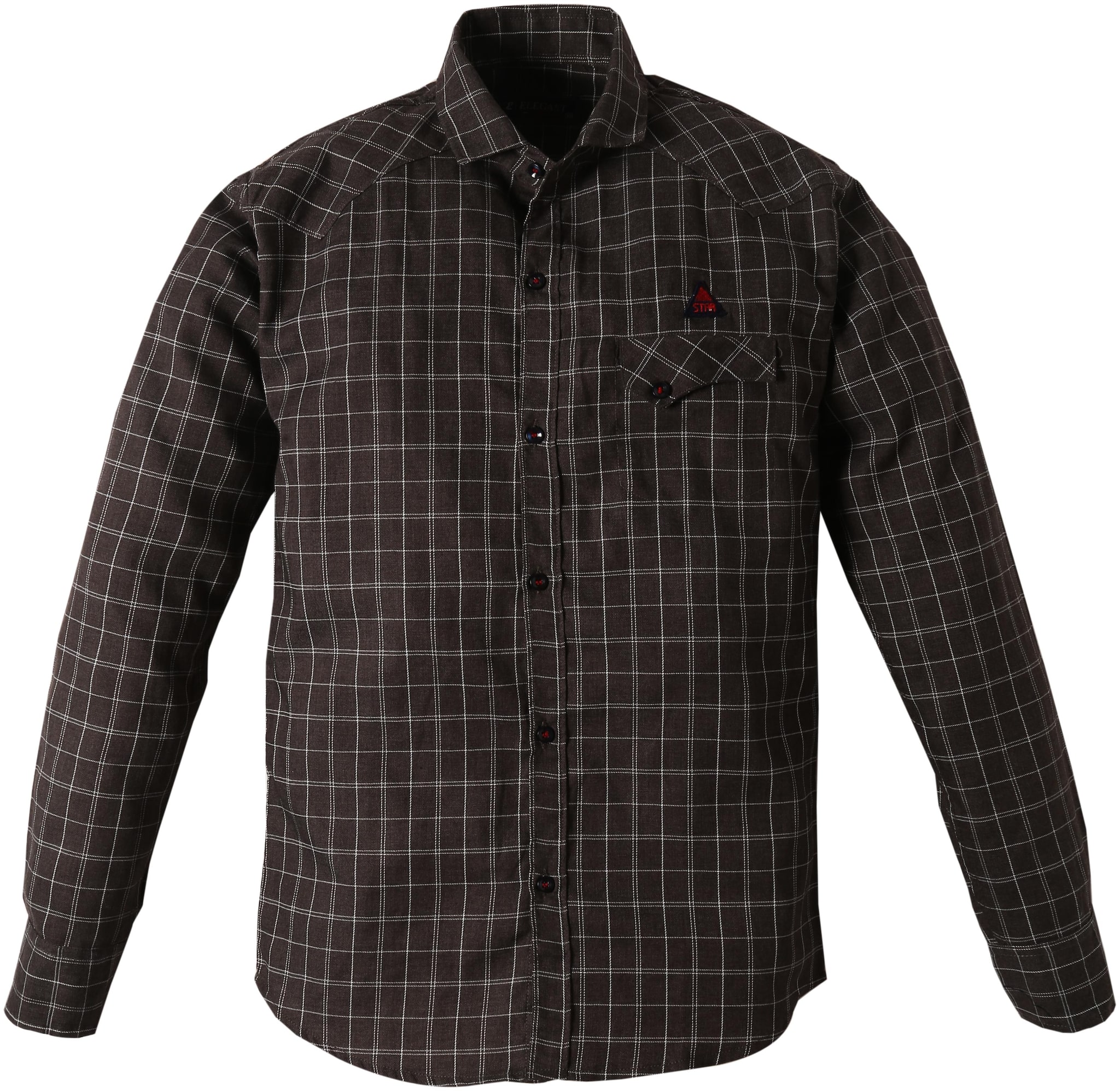 

TOONYPORT Boy Cotton blend Checked Shirt Brown