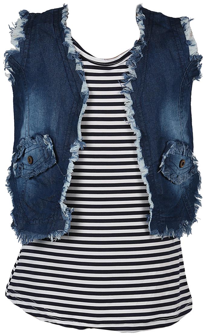 

TOONYPORT Denim Solid Top for Baby Girl - Blue