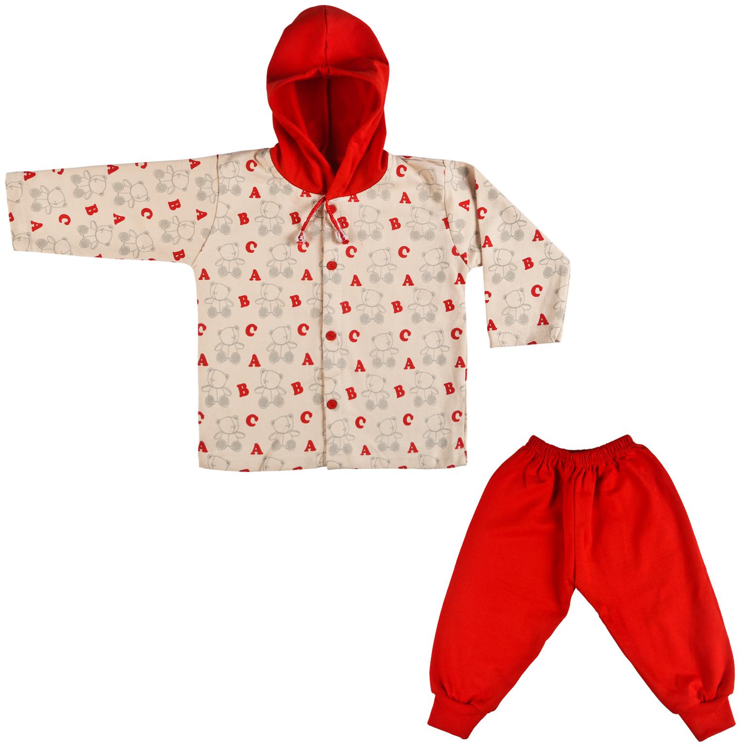 

TOONYPORT Baby boy Top bottom set - Red White