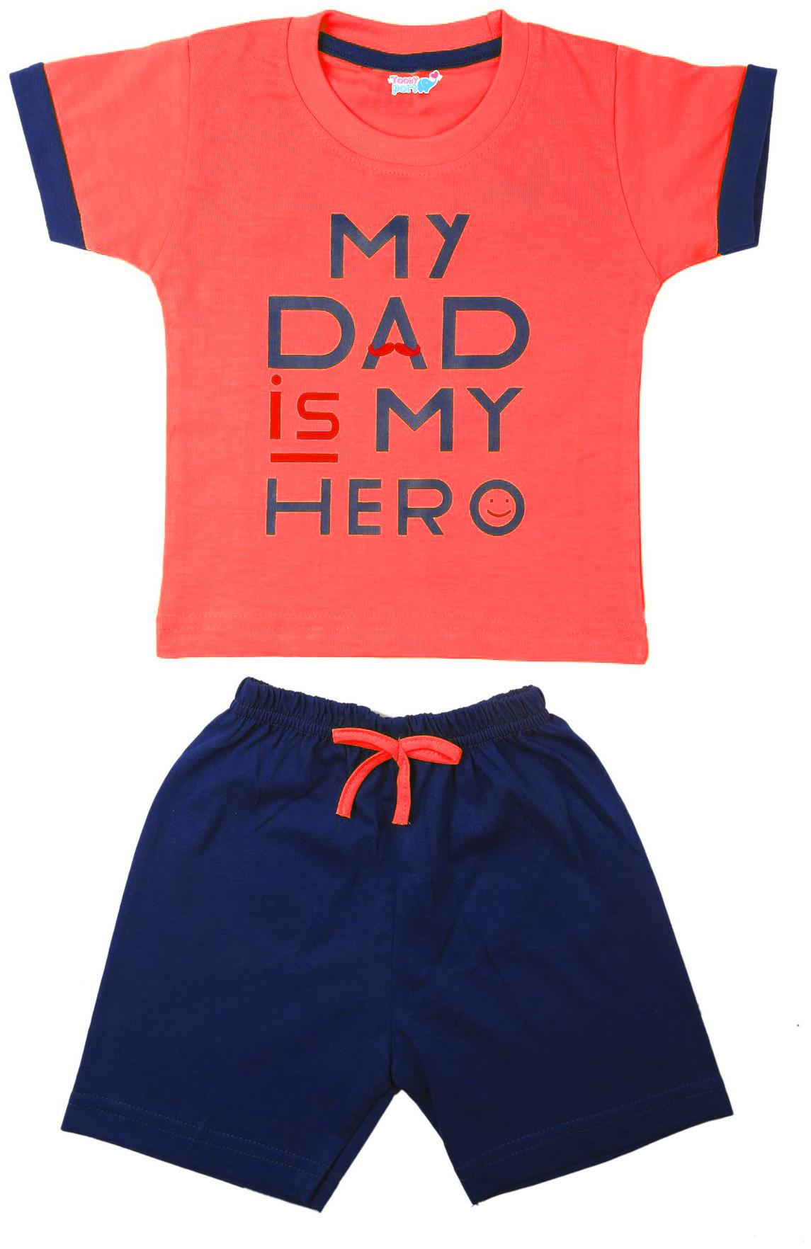 

TOONYPORT Baby boy Top bottom set - Red Blue