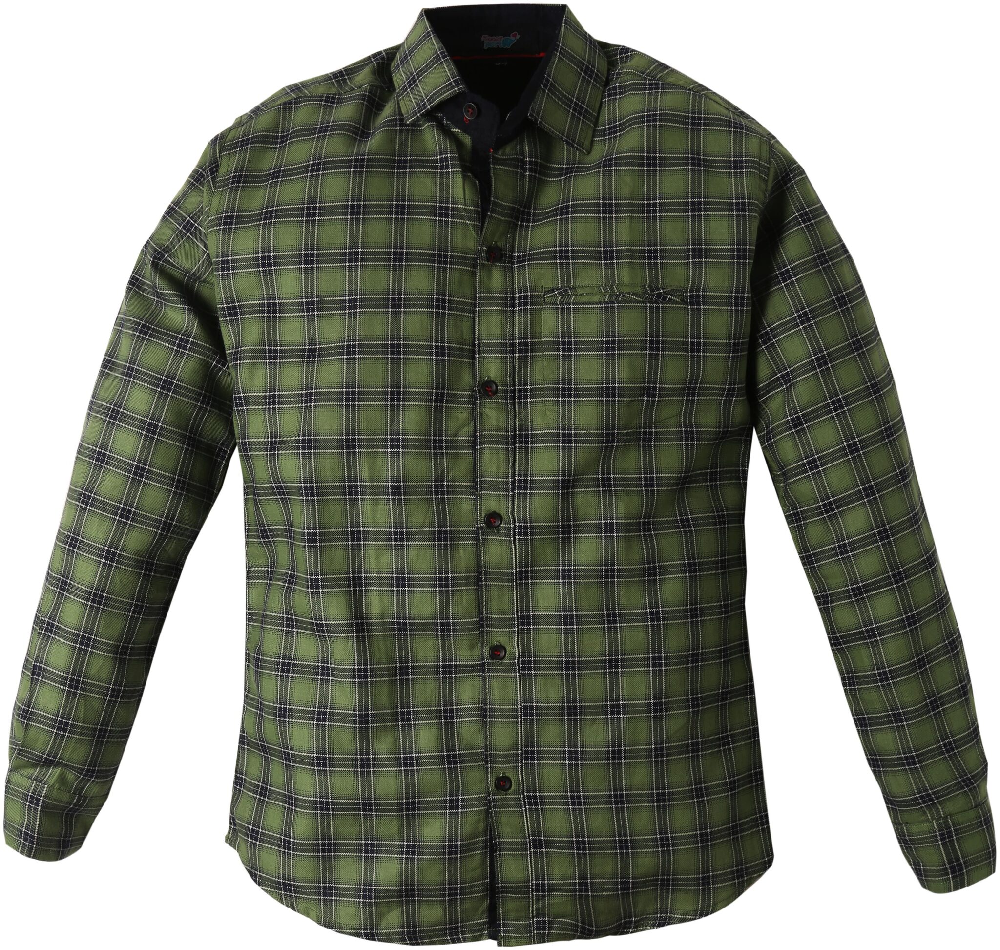 

TOONYPORT Boy Cotton blend Checked Shirt Green