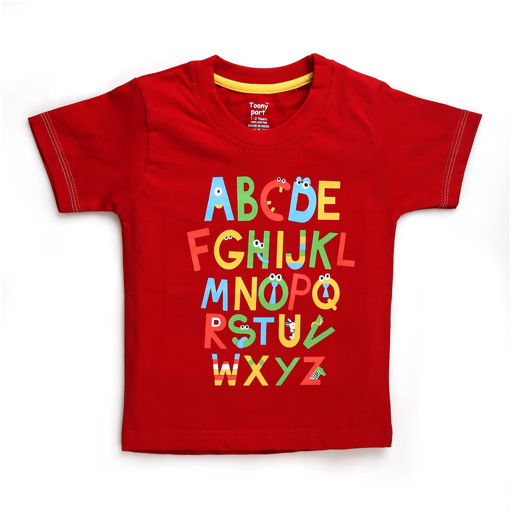 

TOONYPORT Boy Cotton blend Printed T-shirt - Red