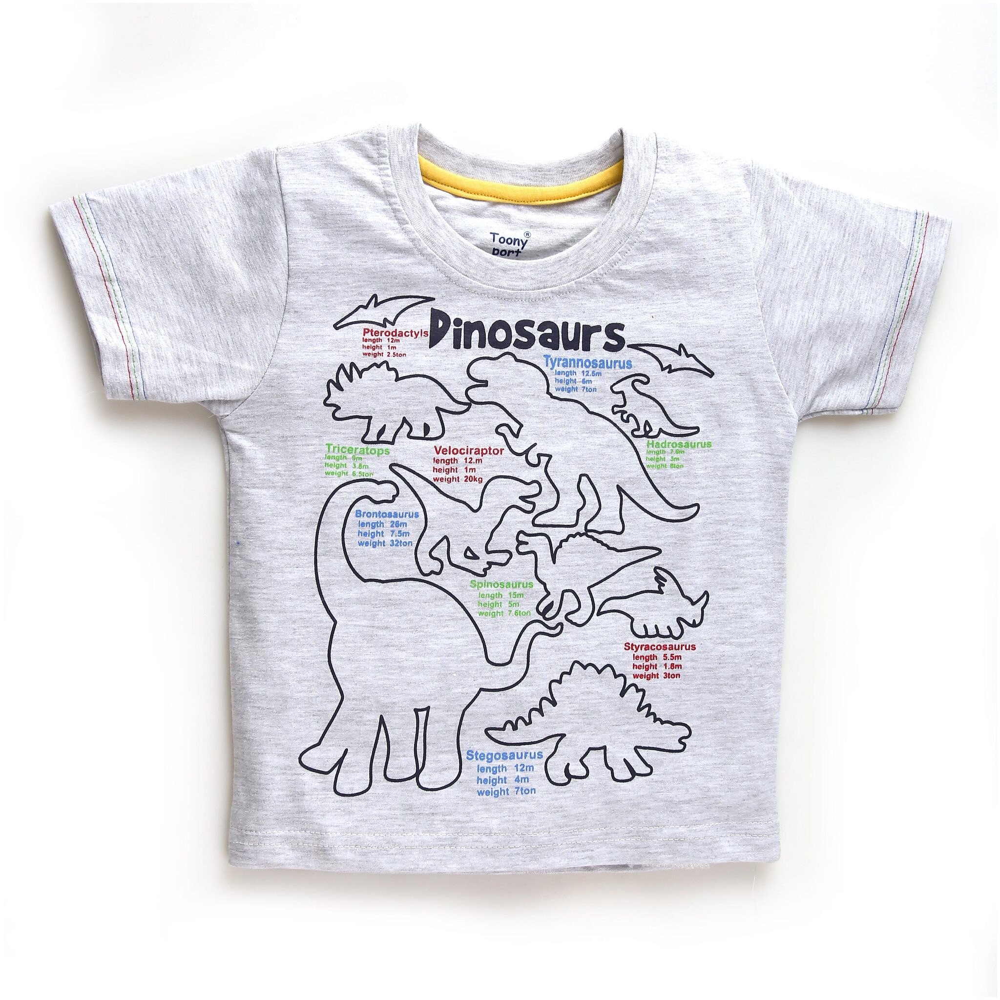 

TOONYPORT Boy Cotton blend Printed T-shirt - Grey
