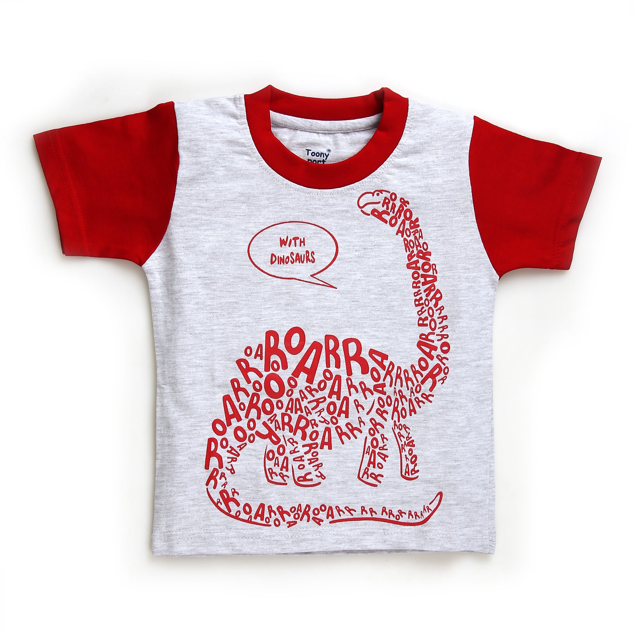 

TOONYPORT Boy Cotton blend Printed T-shirt - Red
