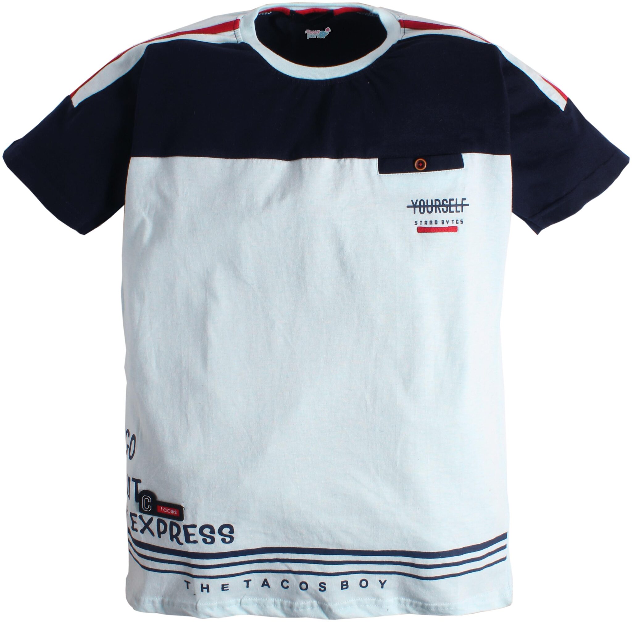 

TOONYPORT Boy Cotton blend Colorblocked T-shirt - Blue