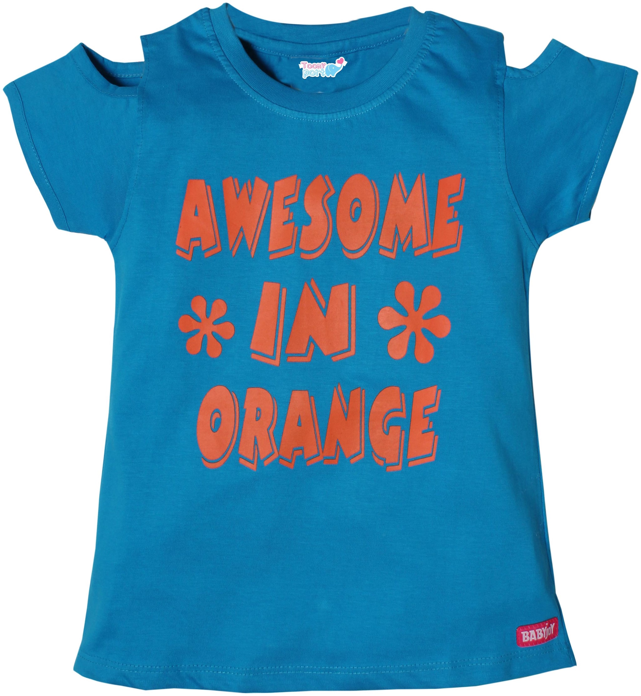 

TOONYPORT Girl Cotton blend Printed Top - Blue
