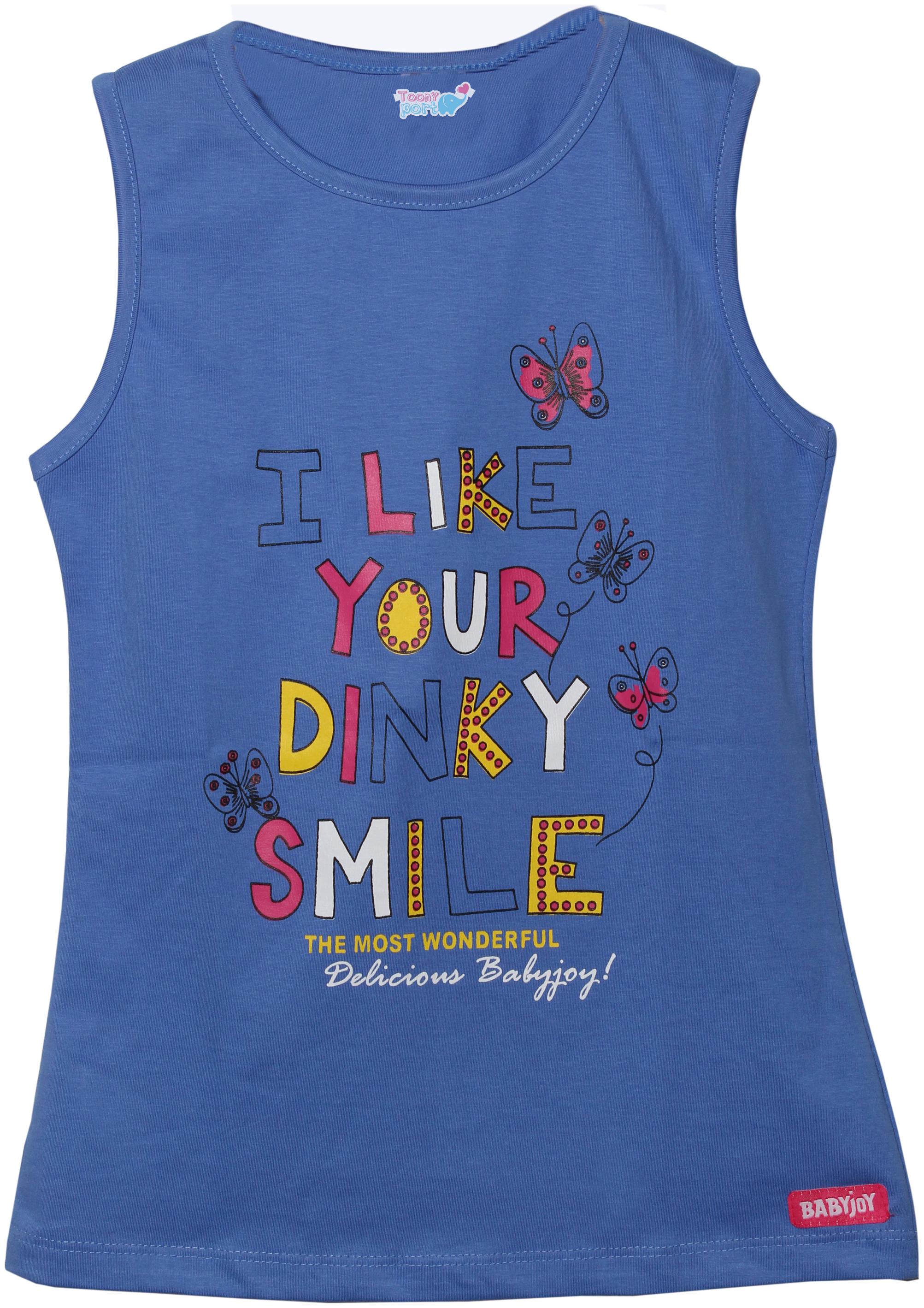 

TOONYPORT Girl Cotton blend Printed Top - Blue