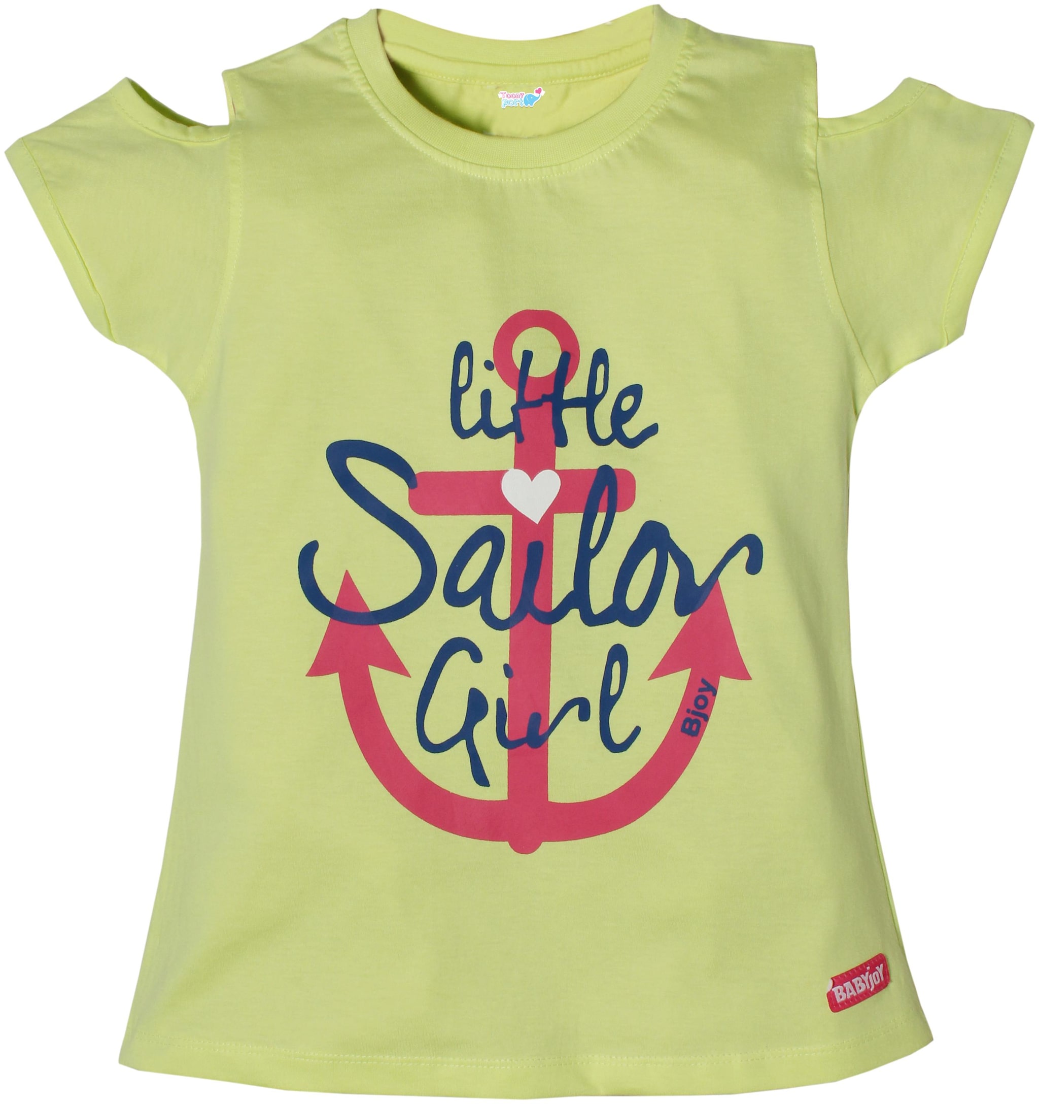 

TOONYPORT Girl Cotton blend Printed Top - Yellow