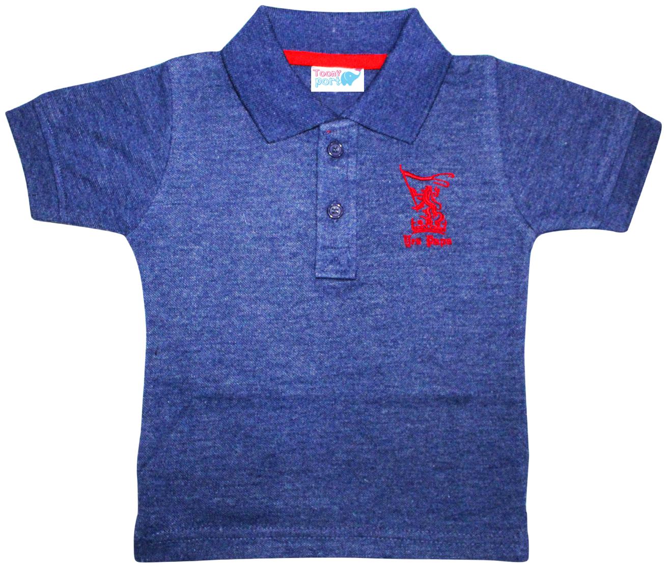 

TOONYPORT Cotton blend Solid T shirt for Baby Boy - Blue