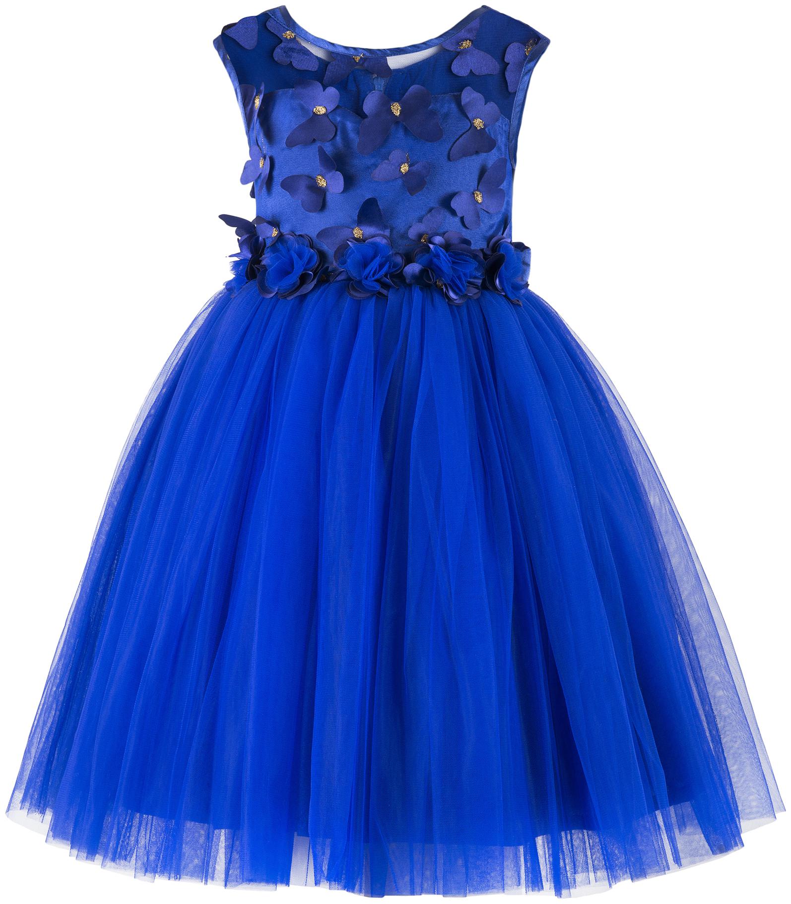 

Toy Balloon Blue Net Sleeveless Knee Length Princess Frock ( Pack of 1 )