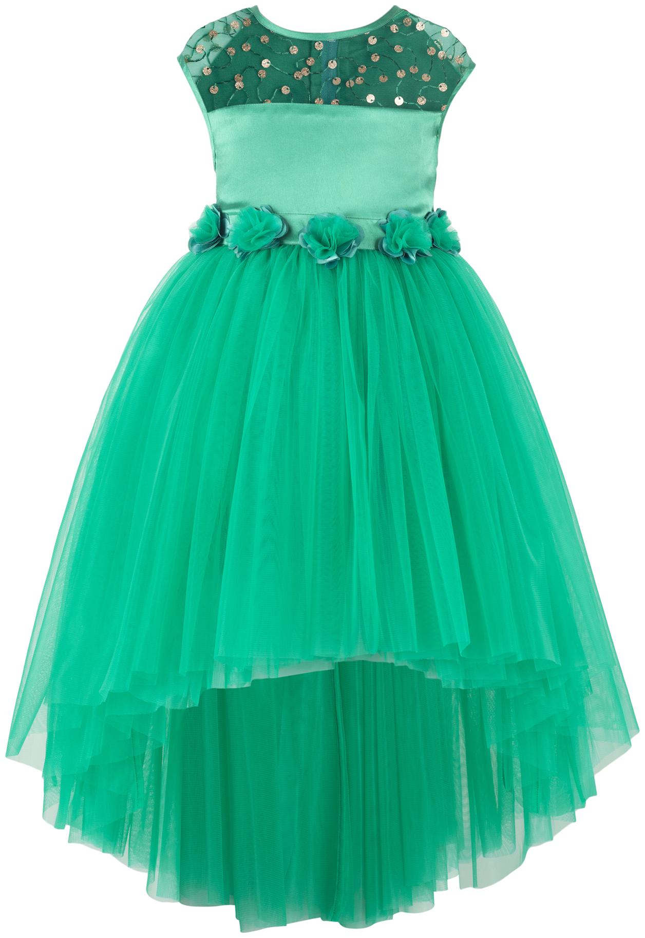 

Toy Balloon Green Net Sleeveless Knee Length Princess Frock ( Pack of 1 )
