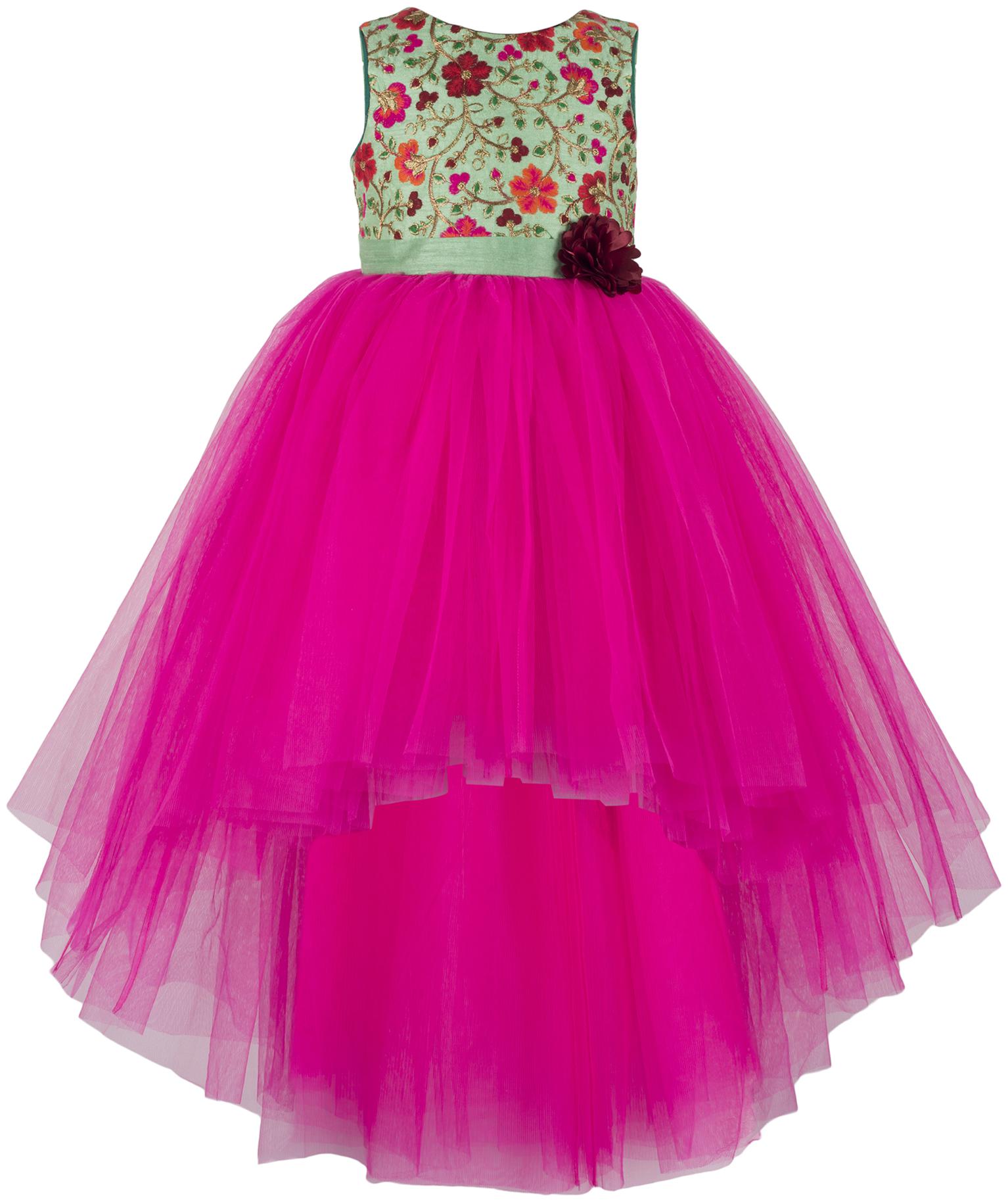 

Toy Balloon Pink Net Sleeveless Knee Length Princess Frock ( Pack of 1 )