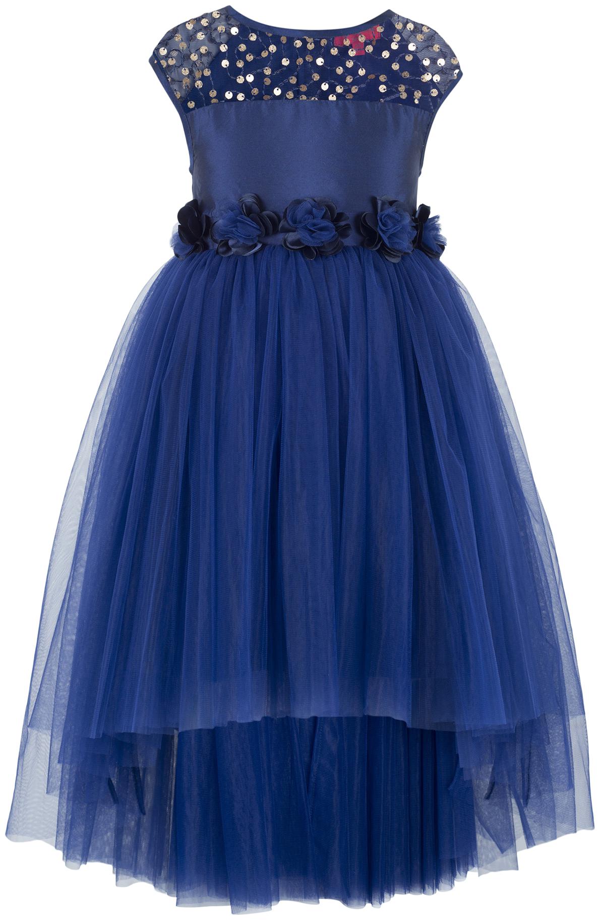

Toy Balloon Blue Net Sleeveless Knee Length Princess Frock ( Pack of 1 )