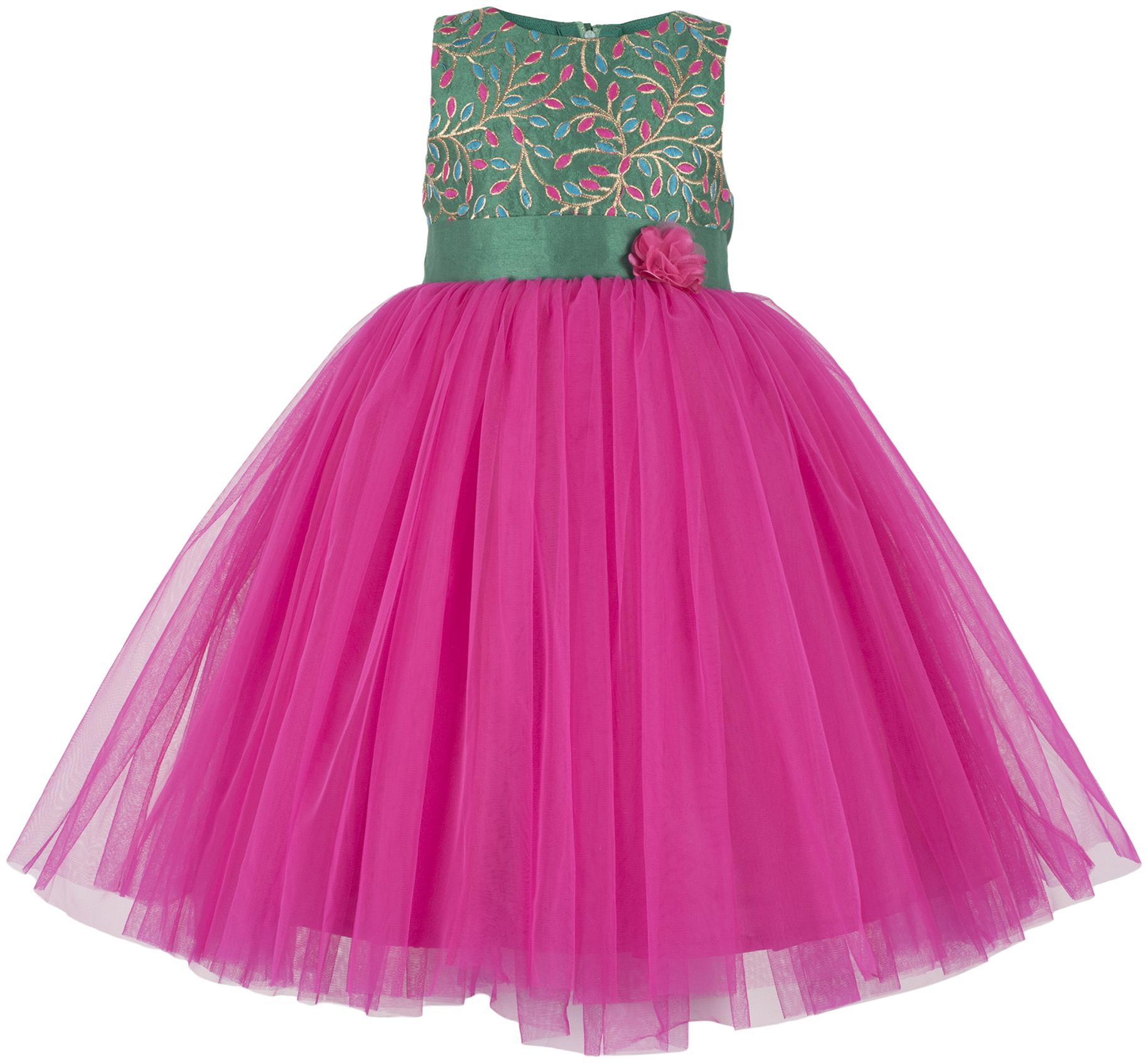 

Toy Balloon Pink Polyester Sleeveless Knee Length Princess Frock ( Pack of 1 )