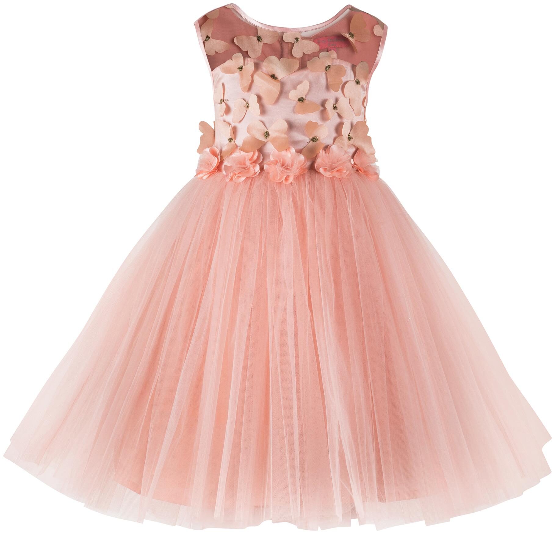 

Toy Balloon Pink Net Sleeveless Knee Length Princess Frock ( Pack of 1 )