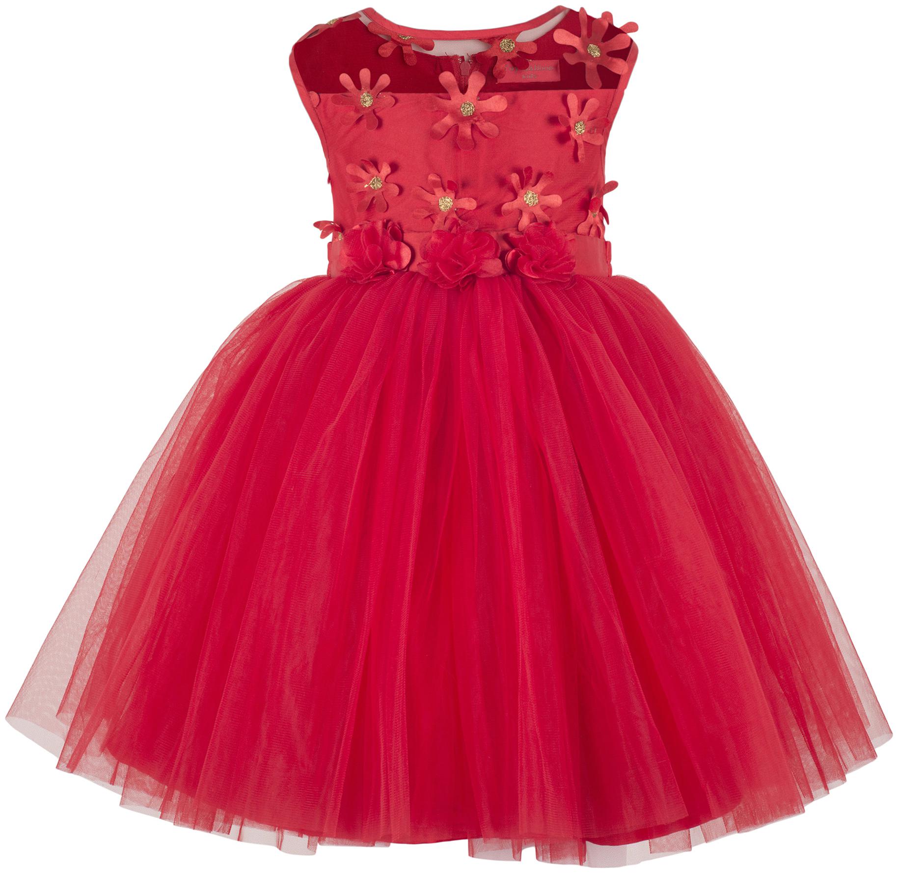 

Toy Balloon Red Polyester Sleeveless Knee Length Princess Frock ( Pack of 1 )
