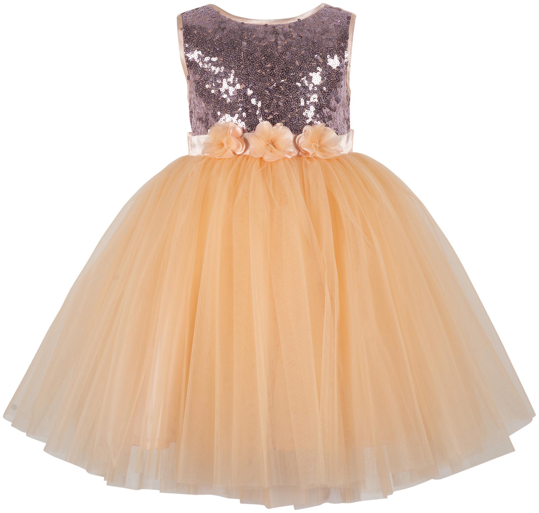 

Toy Balloon Beige Polyester Sleeveless Knee Length Princess Frock ( Pack of 1 )