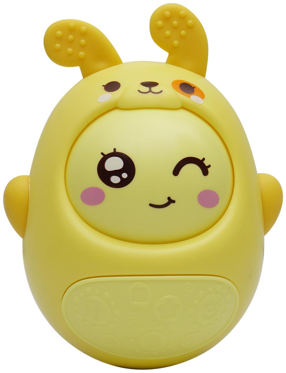 

Toyvala Nodding Tumbler Doll Cute Roly-Poly Toy With Sound Yellow