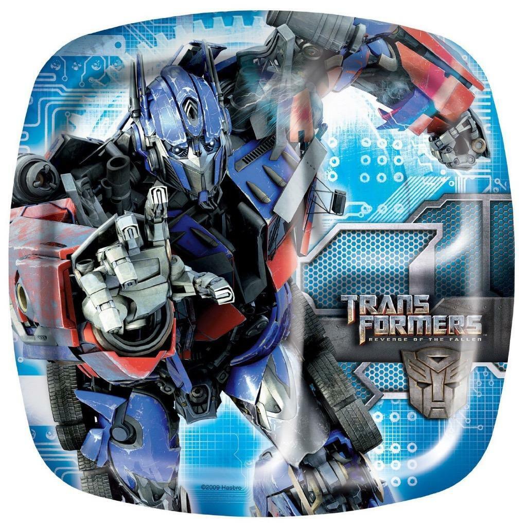 

Transformers 2 Revenge of the Fallen Pocket Lunch Plate 8 Ct Birthday Party New
