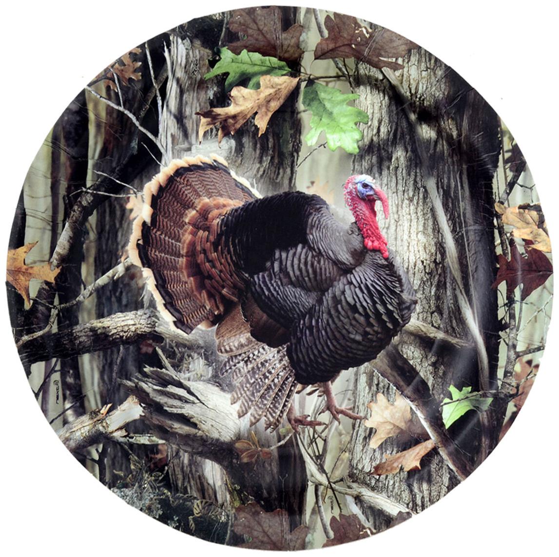 

Turkey Next Camo Party Paper Plates 7 Set of 8 Camouflage Birthday Wedding