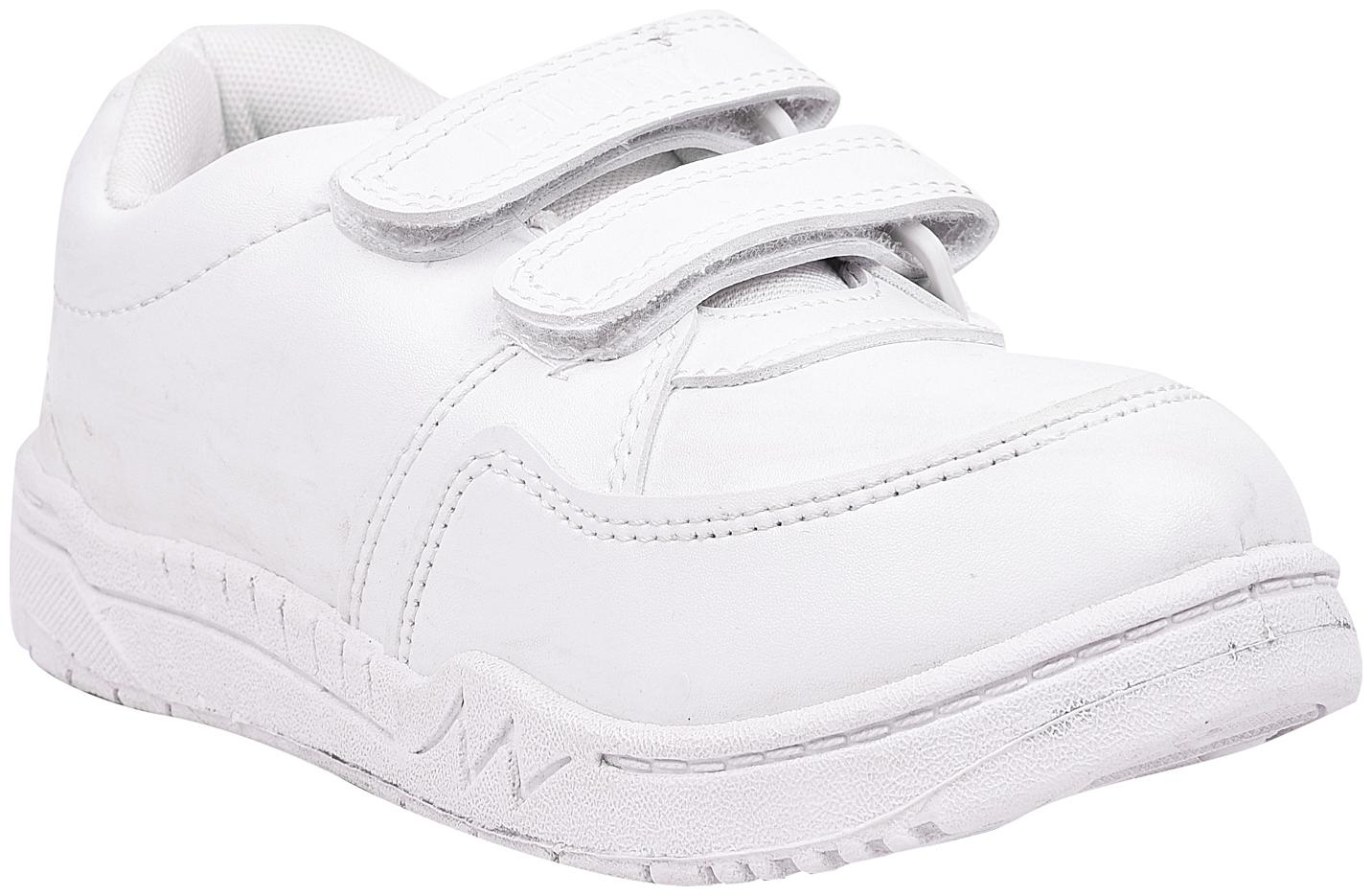 

Twin Birds White Boys School Shoes