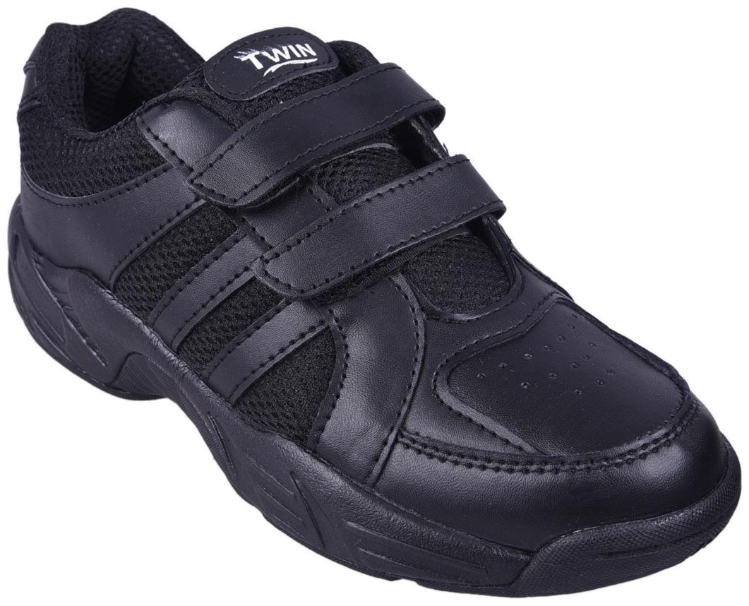 

Twin Black Boys School Shoes