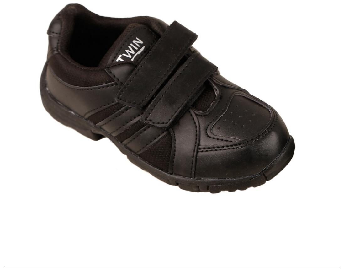 

Twin Black Boys School Shoes