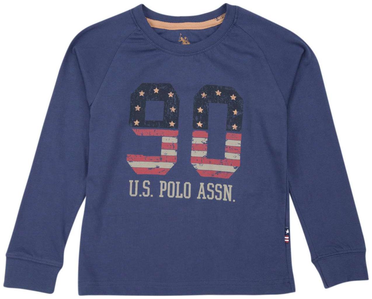 

U S Polo Assn Boy Cotton Printed T-shirt - Blue