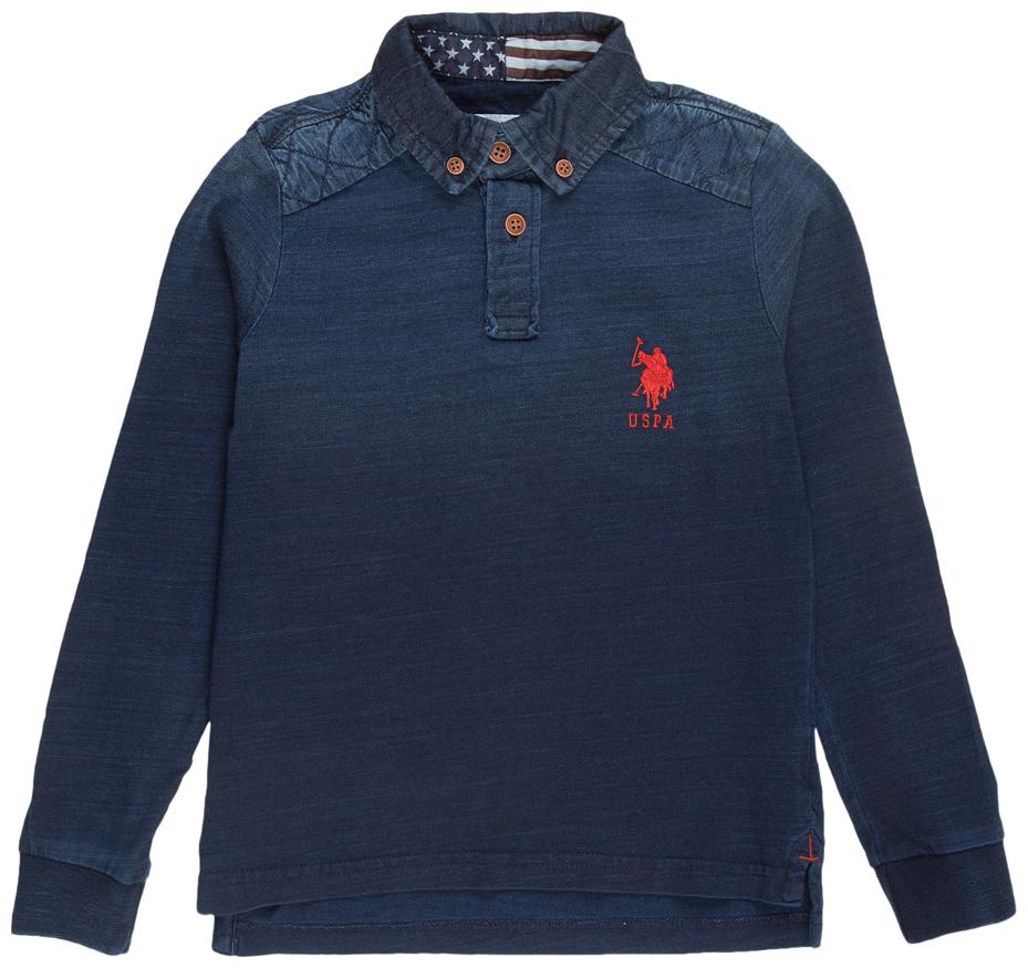 

U S Polo Assn Boy Cotton Solid T-shirt - Blue