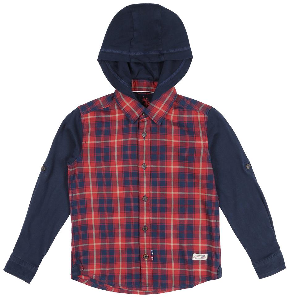 

U S Polo Assn Boy Cotton Solid Shirt Red