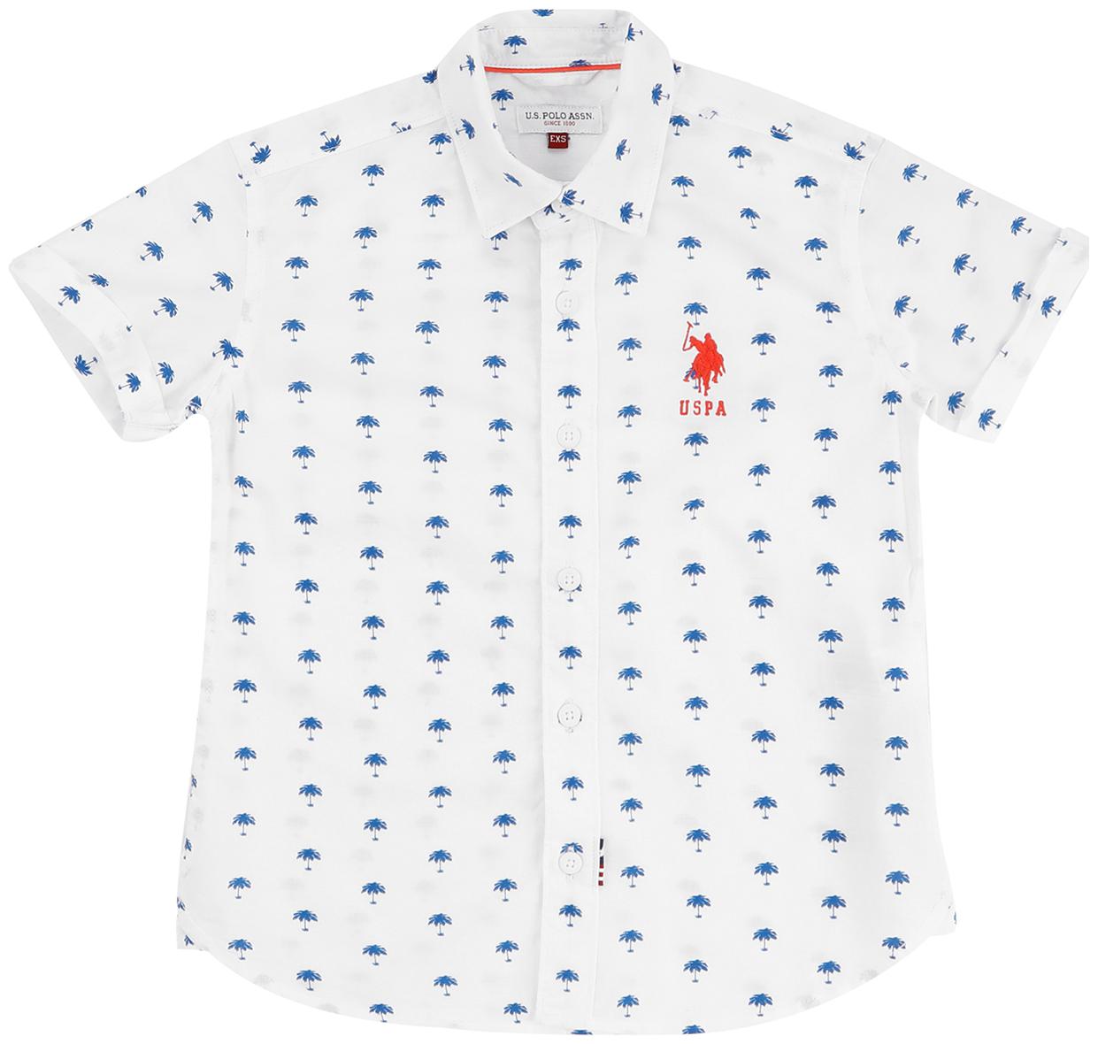 

U S Polo Assn Boy Cotton Printed Shirt White